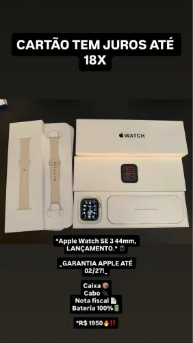 Apple Watch s3 seminovo com garantia Apple bateria 100%
