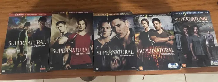 BOX da Série Supernatural - Temporadas 1,6,7,8 e 9.