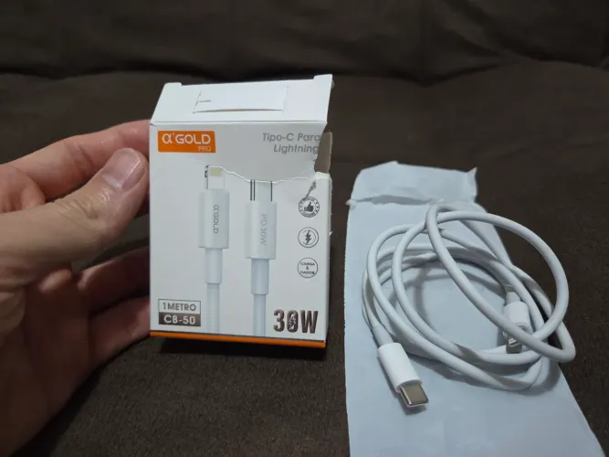 Cabo para IPhone (lightning para tipo C)