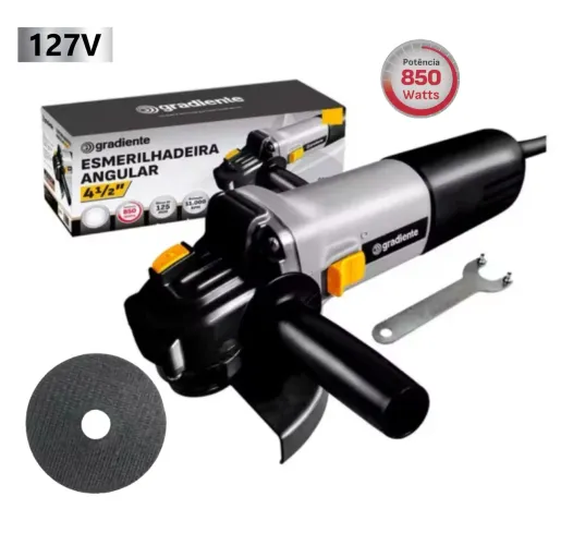 Lixadeira Esmerilhadeira 850W-110V com Disco nova na caixa