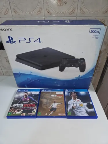 VENDO PS4 SLIM 500GB + 3 CONTROLES + 3 JOGOS