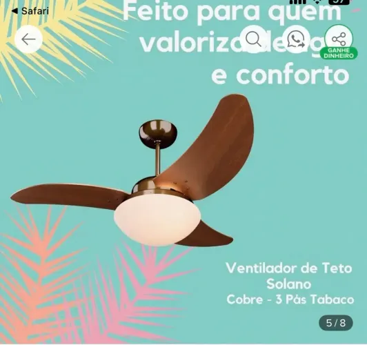 Vendo - Ventilador de Teto Tron - Novo na caixa lacrada - 220V