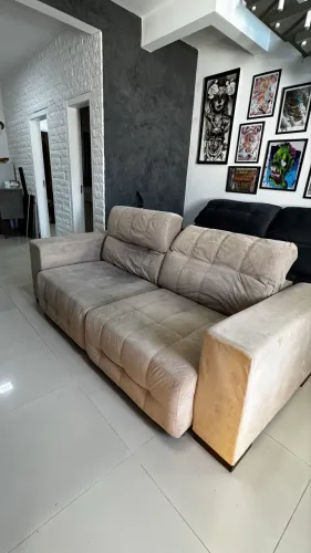 Sofa retratil e reclinavel 230 cm barbada só buscar