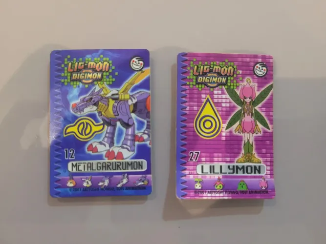 2 tazos lig mon digimon