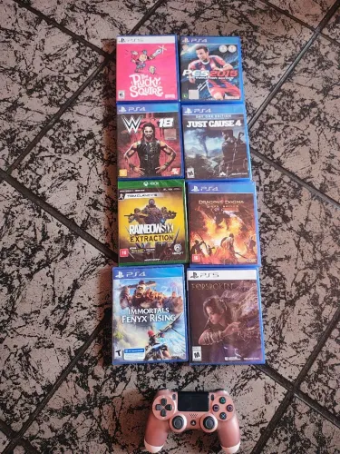 Jogos de PS4 e PS5 n Nintendo switch e controle