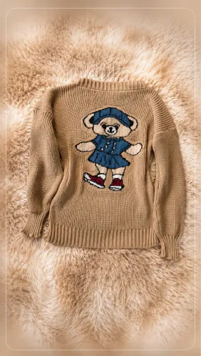Blusa tricô ursinho 