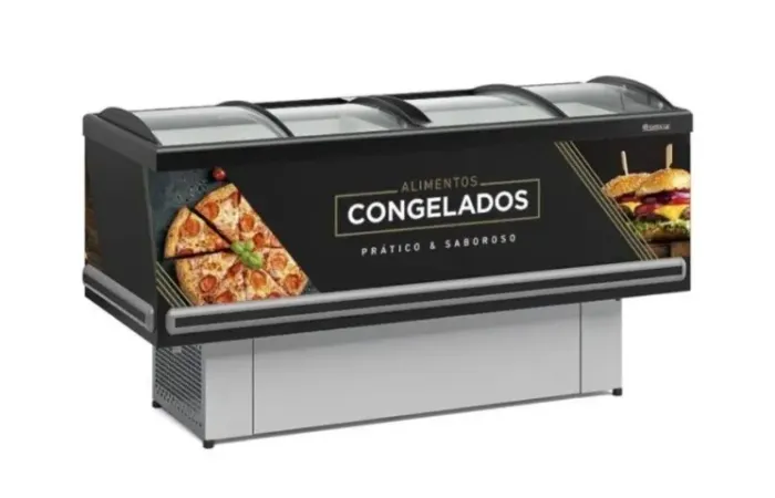 Ilha expositora para congelados 