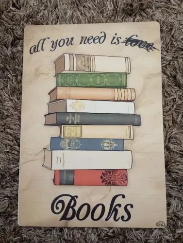 Placa Decorativa MDF All you need is books