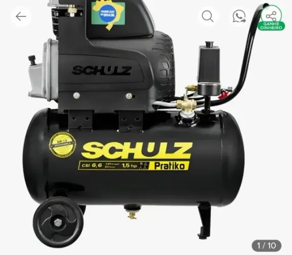 Compressor de Ar Schulz Pratiko - Estado Novo (Ponta de Estoque)