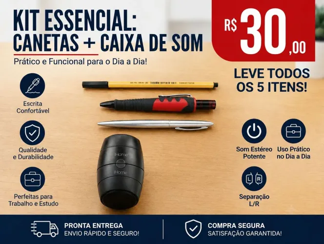 ? TUDO ISSO POR APENAS R$ 30,00! É sério, você leva os 5 itens pelo preço de um almoço