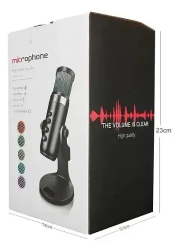 Microfone Mic Knob 360 Angle - Podcast, Streamming