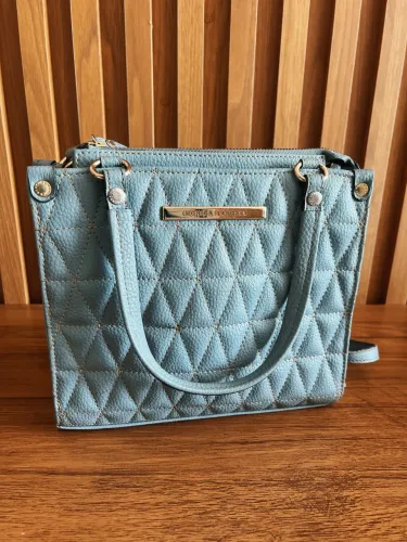 bolsa monica sanches azul matelassê