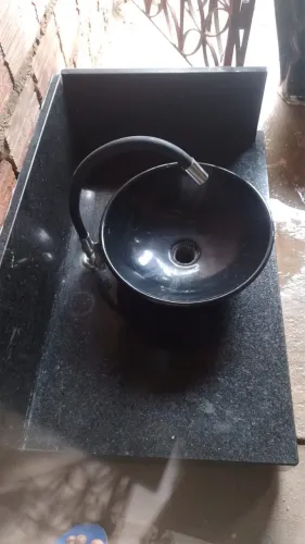 Kit de vaso sanitario e pia com pedra 