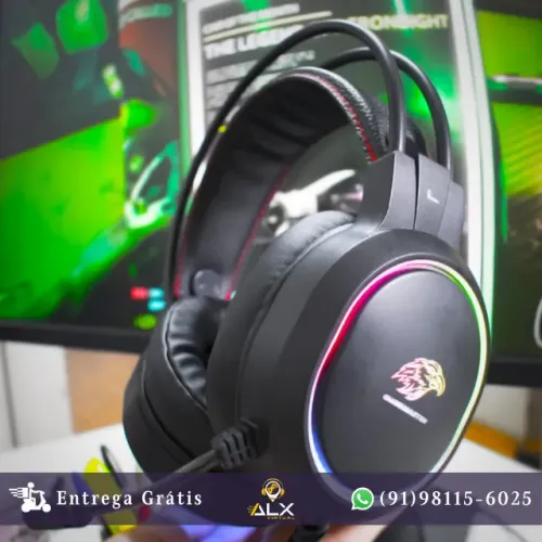 Headset Gamer Usb 7.1 Rgb - Ar43 Kmex *ENTREGA GRÁTIS*