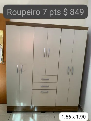 Guarda roupa 7 portas novo - entrega e montagem gratuita 