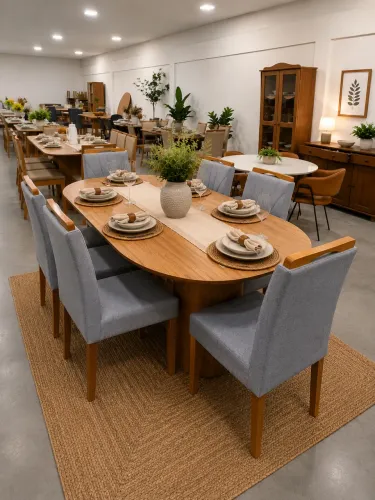 MESA DE JANTAR 2,20x1,10 COM 6 CADEIRAS