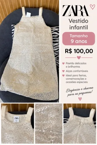 Vestido infantil da Zara