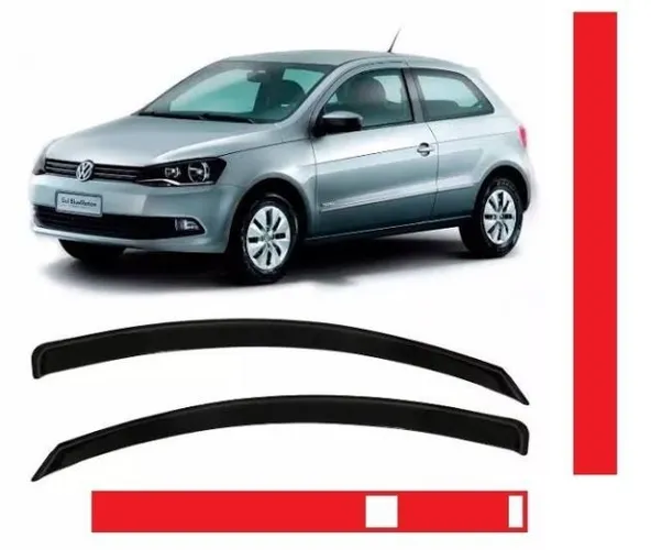 Calha De Chuva Defletor Vw gol G5 G6 G7 2 portas todos dltub eybll