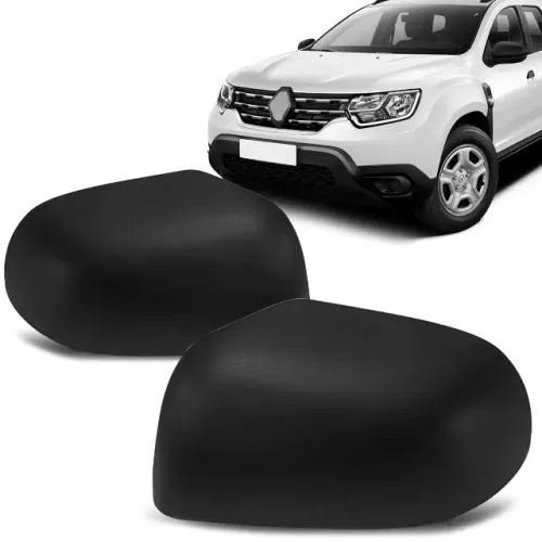 Capa de Retrovisor Renault Duster 2021 - Superior Preto - LD LE - Genuíno