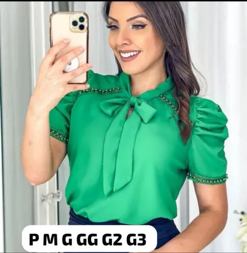 Blusa Romântica feminina para fardamento