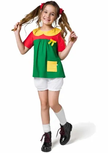 Fantasia Infantil da Chiquinha - Tamanho 4 Anos