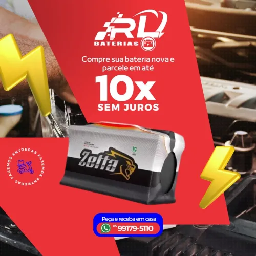 Bateria 60 amperes zetta preço imbatível só na RL BATERIAS