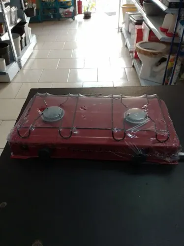 Fogão camper vermelho 2 bocas novo