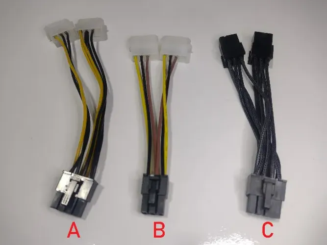 Cabos adaptadores para placa de vídeo Molex 6 pinos 8 pinos pci-e