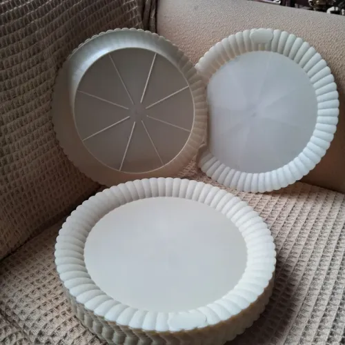 Kit com 20 unidades de pratos plasticos rigidos