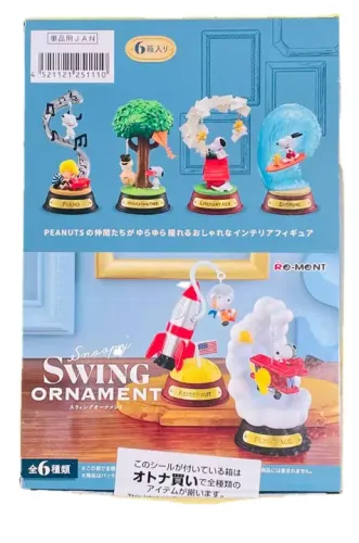 Snoopy Swing Ornament Coleção Completa 6 Ornamentos Re-ment (miniaturas Turma do Snoopy)