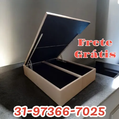 BASE BOX BAÚ CASAL BIPARTIDO / DIRETO DA FÁBRICA 