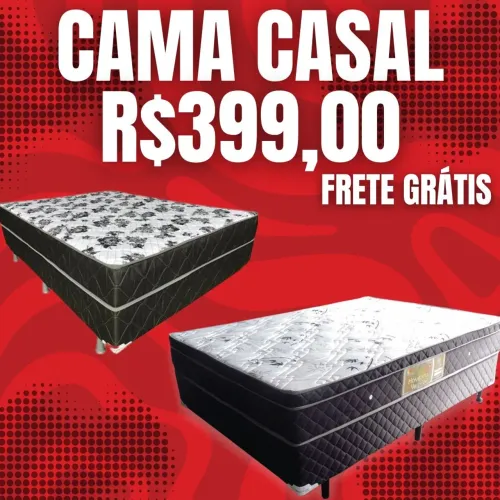 Cama Box Casal 399,00 e Frete grátis