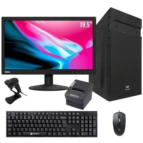 Kit computador caixa pdv Impressora Cupom Leitor Cod. De Barras