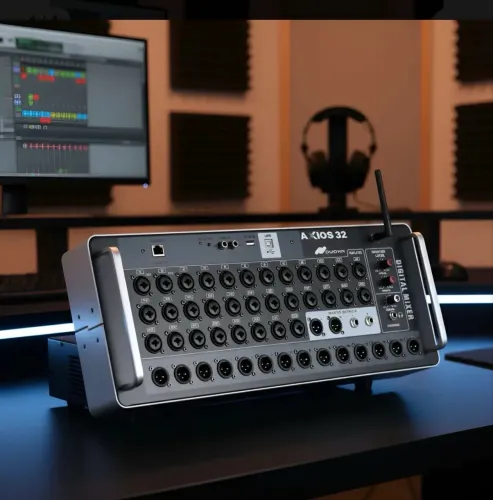 Mesa de som digital Axios 32 com 14 Auxiliares 