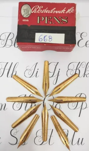 9 Penas Esterbrook N º 668 Oval Caligrafia Desenho