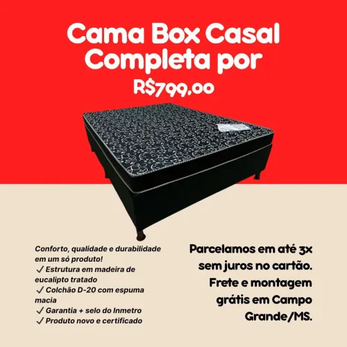 Cama casal nova na promoção vários modelos catálogo WhatsApp