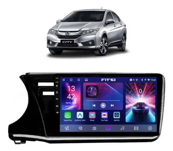 Multimidia Honda City 2015 A 2022 9p Android 14 Carplay 64gb