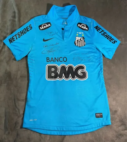 Camisa Santos 2012 - De jogo autografada - Alan Kardec