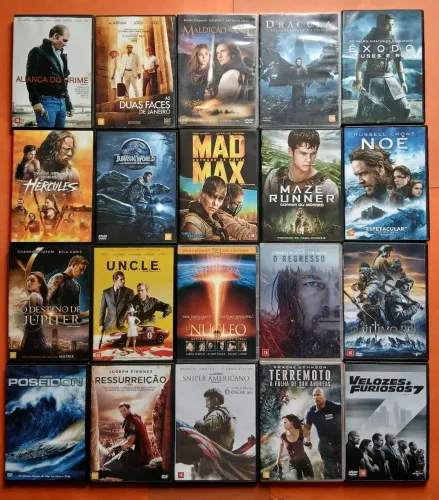 Dvd Coleção 20 Títulos Ação Aventura Épico Ficção
