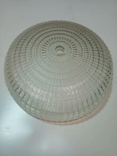  cúpula de vidro para lustre de teto plafon de sobrepor antigo( década de 1960)