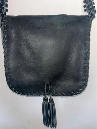 Bolsa preta de couro original - Via Mia