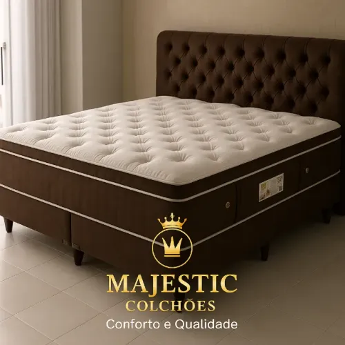 Cama premium com massageador + brinde box e cabeceira - ultimas unidades