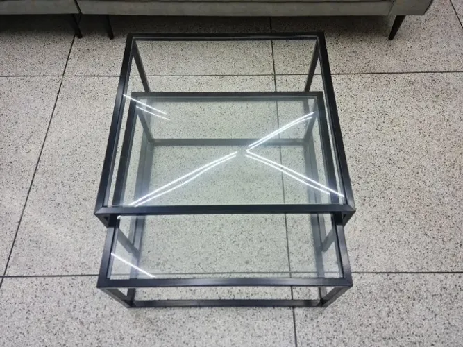 Kit Mesa de centro em vidro