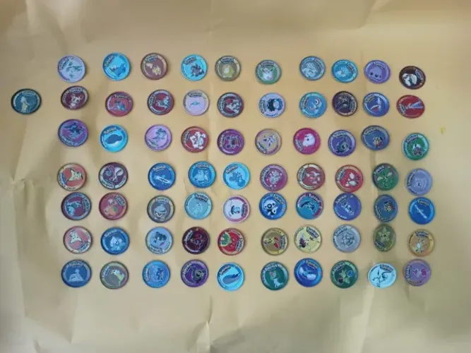 Tazos pokemon panini advanced metal ( 72 tazos )