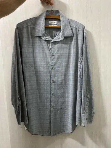 Camisa Calvin Klein Cinza Xadrez