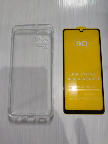 CAPA TRANSPARENTE ANTIMPACTO E PELÍCULA DO SAMSUNG M32 NOVO
