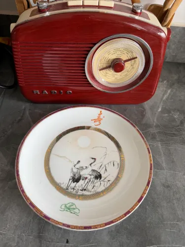 Prato decorado pintado a mão
