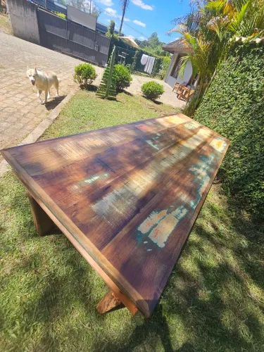 Mesa rustica madeira demolição