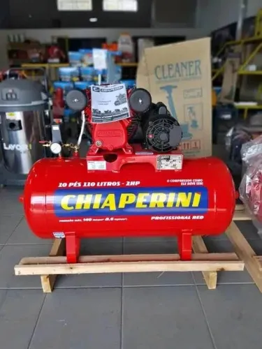  Compressor De Ar 110 Litros Profissional 140 Libras de Pressão 2 Hp - Chiaperini (Novo)