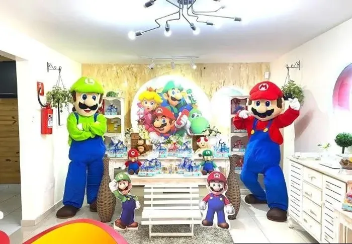 Mario Bros e Luigi personagens vivos cover festa infantil